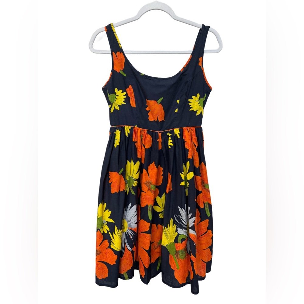 Aryeh Navy Dress with Floral Print Medium